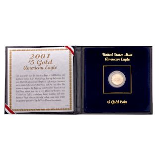 2001 1/10 Oz $5 Gold American Eagle