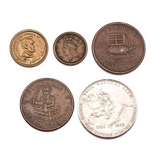 So Called Dollar and 4 Copper Tokens