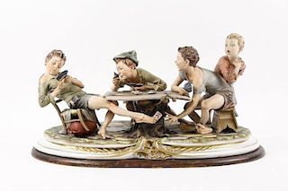 Bruno Merli "The Cheaters" Porcelain Figural Group