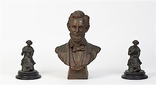 Two Continental Cast Metal Figures, Height of tallest 13 3/4 inches.