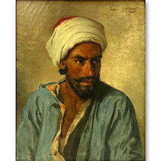 19th C Orientalist School O/C "Portrait Of A Man"