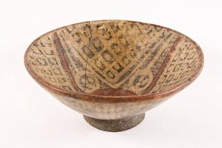 Pre-Columbian Narino Polychrome Pedestal Bowl