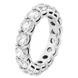 4.50ct Diamond and 18K Gold Eternity Band