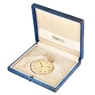 Vintage Omega 14K Gold Pocket Watch