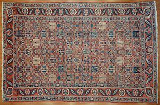 Antique Bahktiari carpet, approx. 10 x 15.6