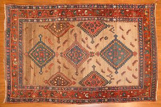 Antique Serab camels hair rug, approx. 4 x 6.4