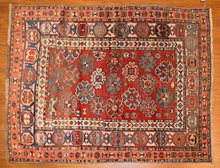 Antique Caucasian rug, approx. 3.8 x 4.8