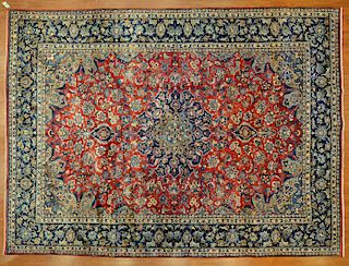 Persian Ispahan carpet, approx. 9.3 x 12.6