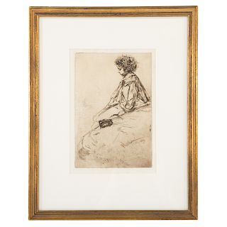 J.A.M. Whistler. "Bibi Lalouette," etching