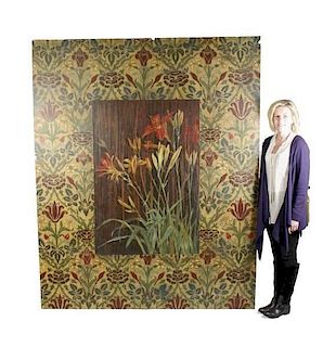 Large Rana Rochat Mixed Media on Canvas, Day Lily
