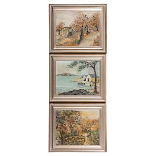Helen Botway. Three Landscape Paintings