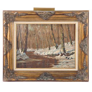 Wilhelm Nagel. Forestscape in Winter, oil