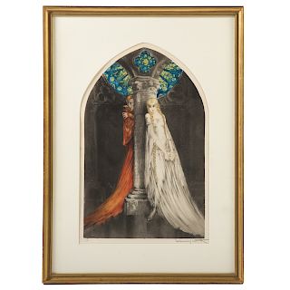 Louis Icart. "Faust," color etching and aquatint