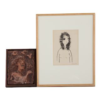 Reuben Kramer. Two framed artworks