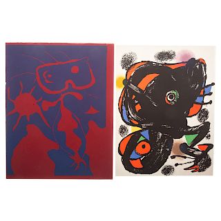 Joan Miro. Eight unframed lithographs