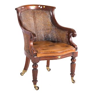 Regency style mahogany armchair