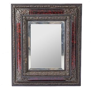 Dutch ebonized wood mirror