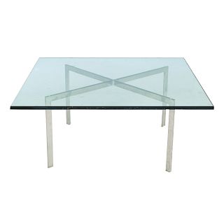 Saarinen glass & chrome coffee table