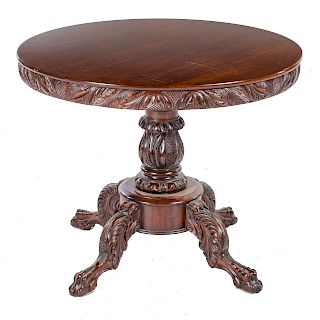 Classical Revival mahogany center table