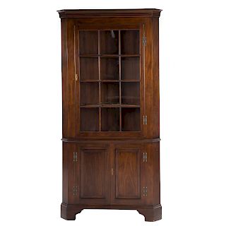 Henkel Harris mahogany corner cabinet