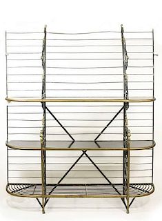 French Iron & Brass Baker's Rack or Etagere