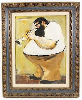 Jack Cooley, New Orleans Trumpet Player Oil