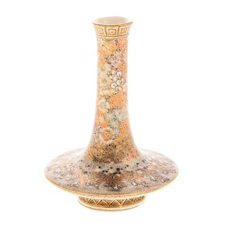Japanese Satsuma miniature bottle vase
