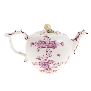 Meissen porcelain globular teapot