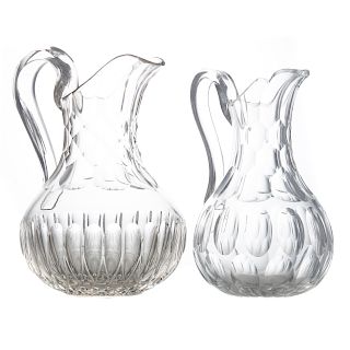 Two American cut glass pitchers