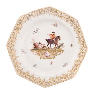 Meissen Augustus Rex porcelain plate