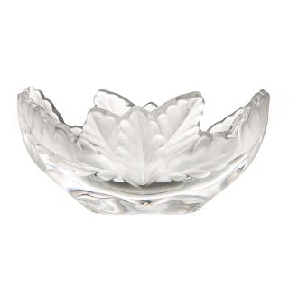 Lalique partially frosted crystal Compiegne bowl