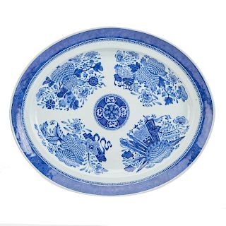 Chinese Export Blue Fitzhugh oval platter