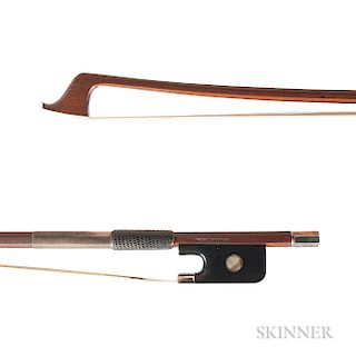 Silver-mounted Violoncello Bow, Samuel Kolstein