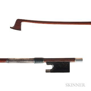 English Silver-mounted Viola Bow, Edgar Bishop for W.E. Hill & Sons