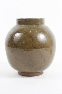 1977 Paul Chaleff Green Glazed Pottery Bowl