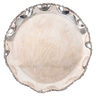 A STERLING SILVER TRAY AND BOWL. 