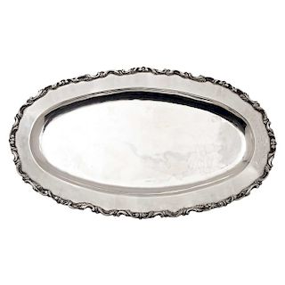 A PAIR OF STERLING SILVER TRAYS