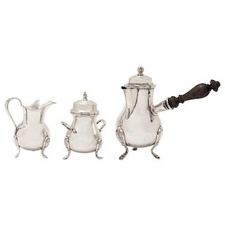 A STERLING SILVER COFFEE SET