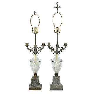 A PAIR OF TABLE LAMPS.