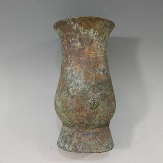 ANTIQUE CHINESE BRONZE ZHI - SHANG DYNASTY