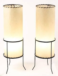 Pair of Mid Century Modern Lamps w/Vellum Shades