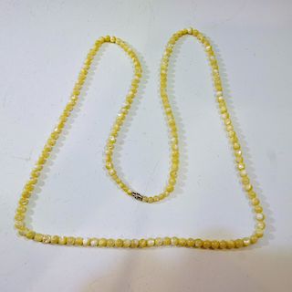 NATURAL CHEQU MOTHER OF PEARL BEADS NECKLACE