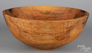 Massive contemporary turned wood bowl, etc.