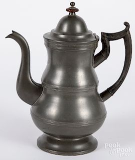 New York pewter teapot, etc.