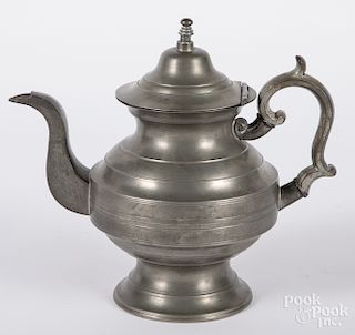 Dorchester, Massachusetts pewter teapot, etc.