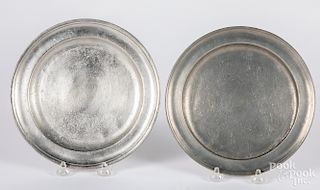 Two Rhode Island pewter plates, etc.