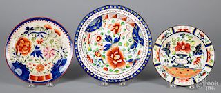Three pieces of Gaudy Dutch porcelain, etc.