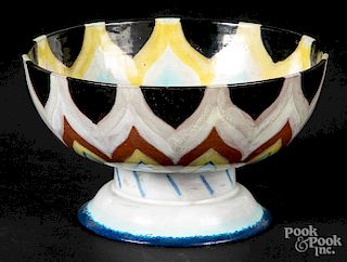 Austrian art pottery footed bowl