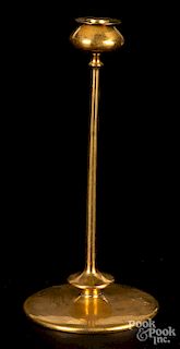 Jarvie Arts and Crafts brass candlestick