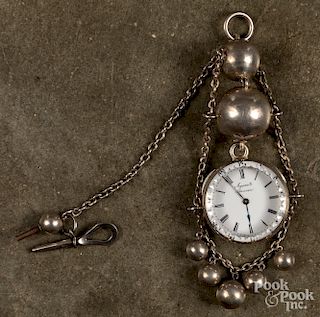 Agassiz silver pendant pocket watch.